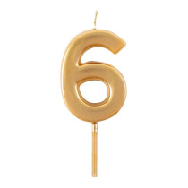 BOUGIE ANNIVERSAIRE CASPARI NUMERO 6 OR