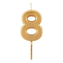 BOUGIE ANNIVERSAIRE CASPARI NUMERO 8 OR