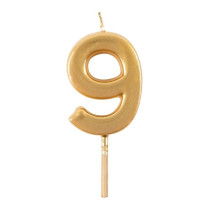 BOUGIE ANNIVERSAIRE CASPARI NUMERO 9 OR
