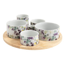 SERVICE APERITIF 6 PIECES GARDEN