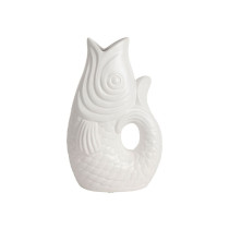 VASE POISSON MER BLANC