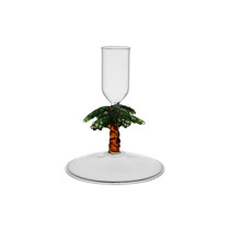 BOUGEOIR PALMIER VERT/AMBRE